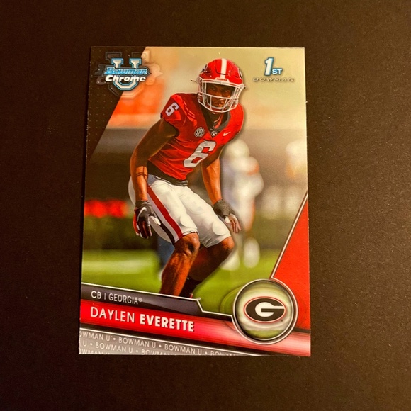 Daylen Everette: Georgia Bulldogs, University of Georgia, 2023 Topps, Bowman - Picture 1 of 2